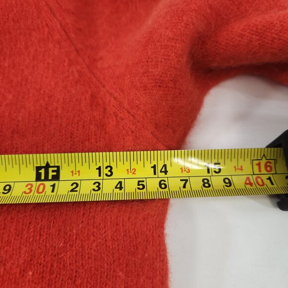Edelfinette Mock Turtleneck Sweater Vintage Reddish Orange - Picture 10 of 11